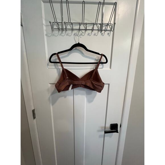 Soma‎ Lightest Lift Wireless Bra 36B Taupe Unlined Convertible Strap Lace Detail - Picture 5 of 9